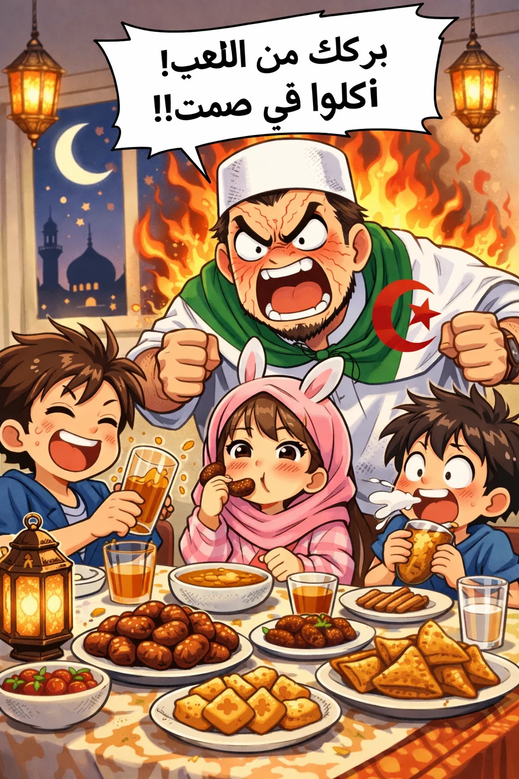Iftar tumultueux en famille.webp