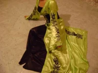 Hasnae.com-Caftan-Marocain-Pistache-Marron1.webp