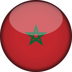 Flag of Morocco - 3D Round